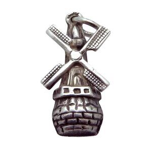 Vintage Sterling Silver Art Deco Era Dutch Holland Windmill Charm